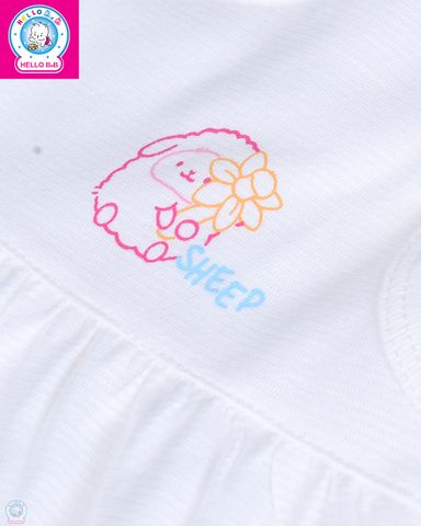  Áo lá rút dún trắng bé gái 0044 (Hình in ngẫu nhiên) - HELLO BnB 