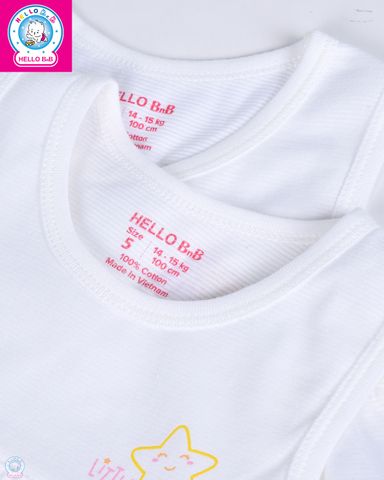  Áo lá rút dún trắng bé gái 0044 (Hình in ngẫu nhiên) - HELLO BnB 