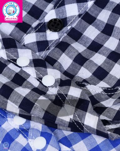  Áo sơ mi boby tay ngắn (kèm nơ) 1582 - BabyOne 