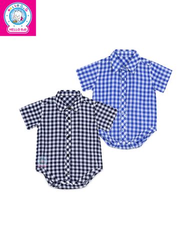  Áo sơ mi boby tay ngắn (kèm nơ) 1582 - BabyOne 
