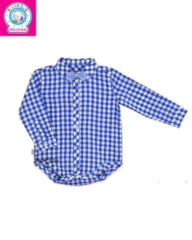  Áo sơ mi boby tay dài (kèm nơ) 1583 - BabyOne 