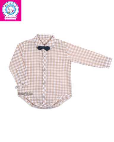  Áo sơ mi boby tay dài (kèm nơ) 1583 - BabyOne 