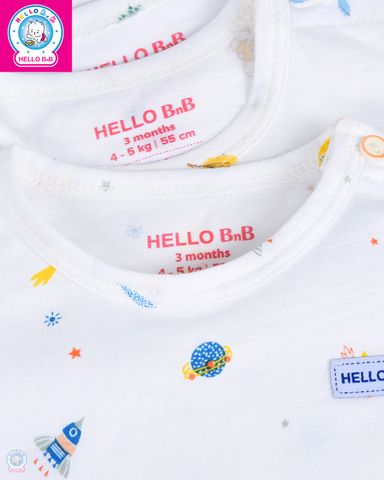  Áo sơ sinh cài vai in họa tiết ASS0033 - HELLO BnB 
