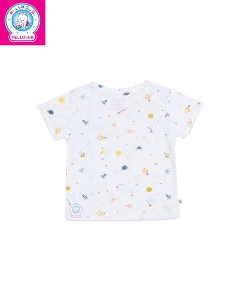 Áo sơ sinh cổ đắp in họa tiết ASS0034 - HELLO BnB 