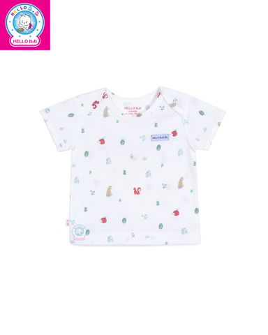  Áo sơ sinh cổ đắp in họa tiết ASS0034 - HELLO BnB 