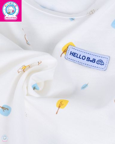  Áo sơ sinh cổ đắp in họa tiết ASS0034 - HELLO BnB 