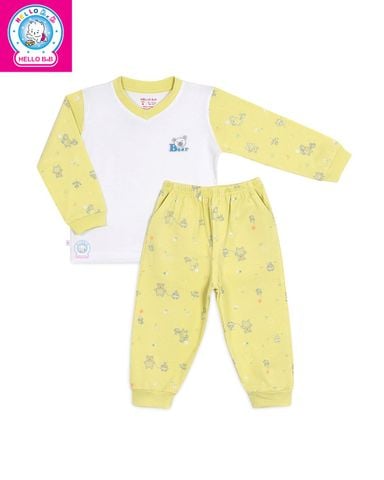  Bộ bông dài bé trai cổ tim BA1732 