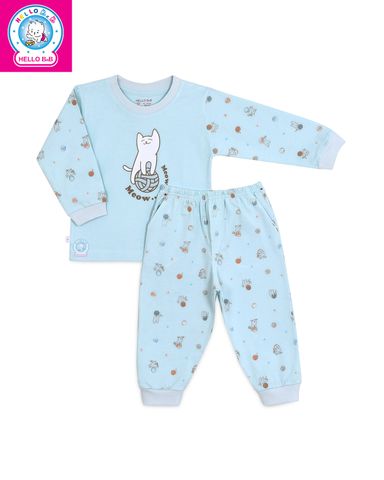  Bộ bông dài bé trai cổ tròn BA1733 