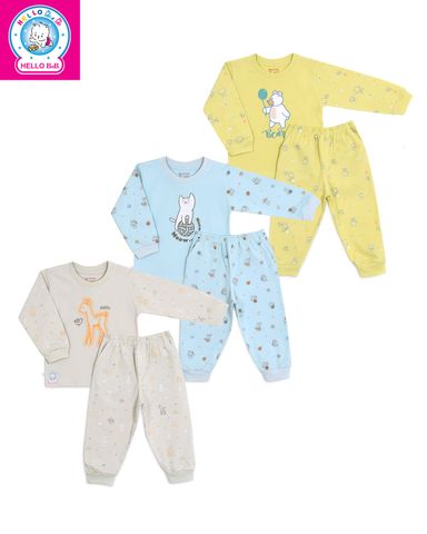  Bộ bông dài bé trai cổ tròn BA1733 