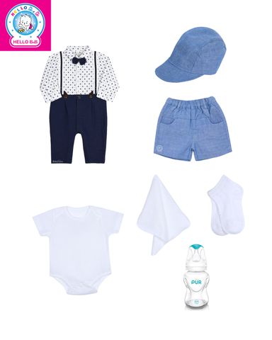  Hộp quà đầy tháng bé trai GIFT1683 - BabyOne 