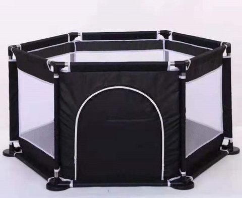  Quây cũi vải lục giác kiểu nhà bóng cho bé BW-B1288  Baby playpen - Đen (không kèm bóng) 