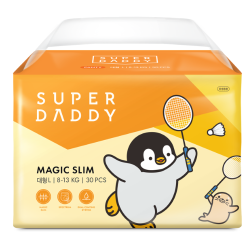  Tã quần Hàn Quốc Super Daddy Magic Slim size L 30 miếng (8 - 13 kg) 