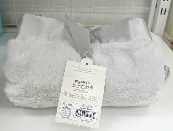  Khăn tắm Nhung Xám trơn Cloud Island (76.2cmx101.6cm) 