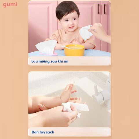  Khăn ướt không mùi Gumikid (100 tờ/gói) 