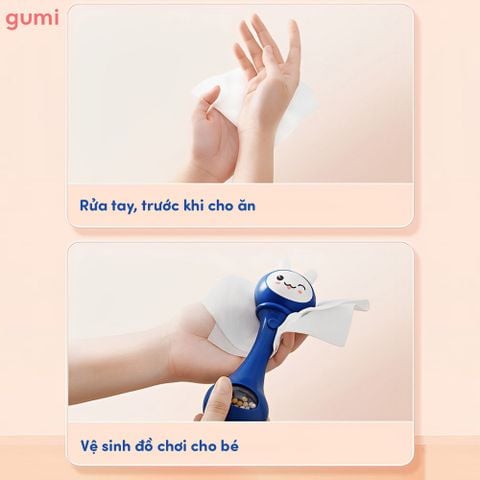  Khăn ướt không mùi Gumikid (100 tờ/gói) 