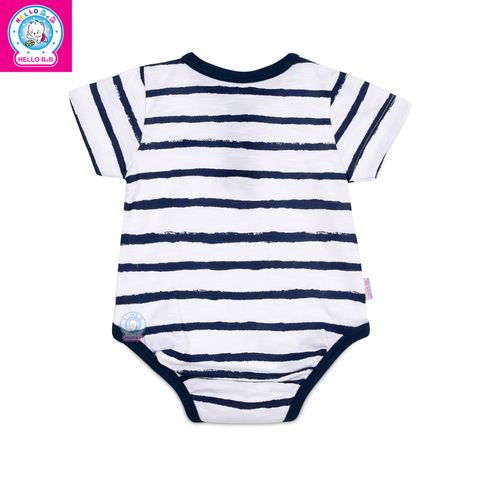  Liền quần ngắn sọc cổ trụ 1453 