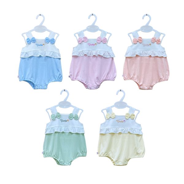  Áo body bé gái 2 dây đính nơ 1708 - HELLO BnB 