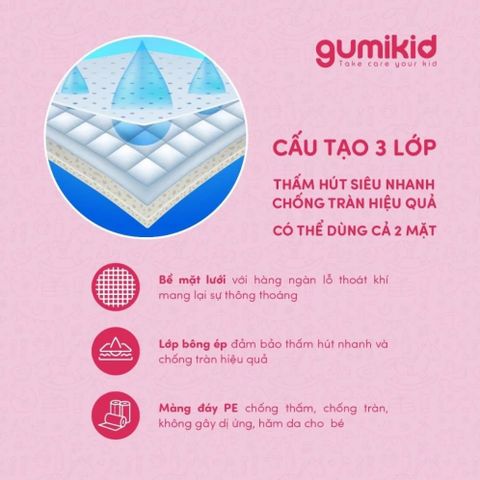  Gói tấm lót su GumiKid (30 miếng/gói) 