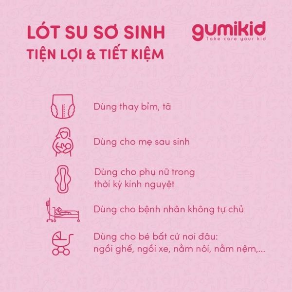  Gói tấm lót su GumiKid (30 miếng/gói) 