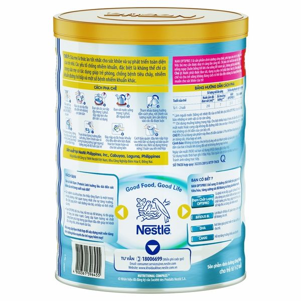  Sữa bột Nan Optipro số 3 900g (1-2 tuổi) 