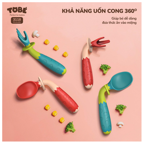  Bộ muỗng nĩa ăn dặm Tobe 