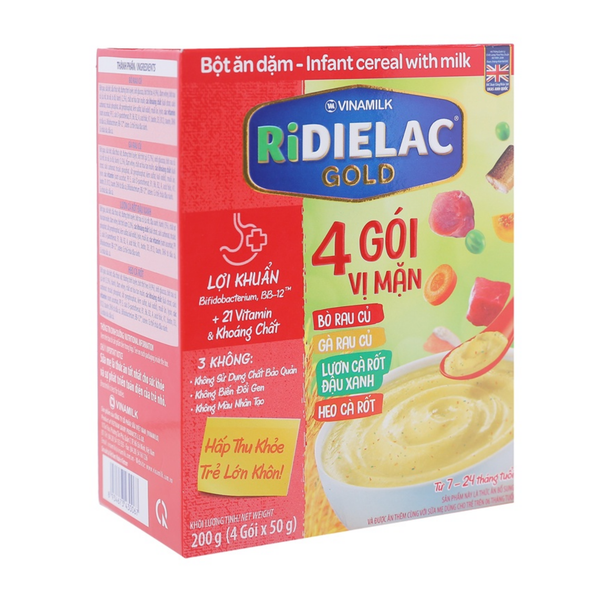  Bột ăn dặm Ridielac Gold 4 vị mặn 200g 