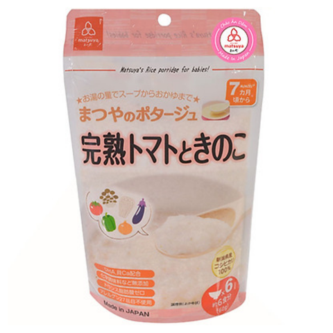  Cháo gạo Koshihikari ăn dặm với cà chua chín và nấm (vị Risotto) Matsuya 60g 