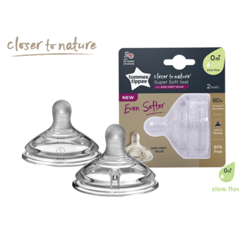  Núm ty silicon Tommee Tippee Slow Flow (0-3 tháng) - 422120 
