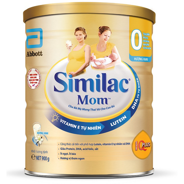  Sữa bột Similac Mom IQ Plus hương vani 900g 