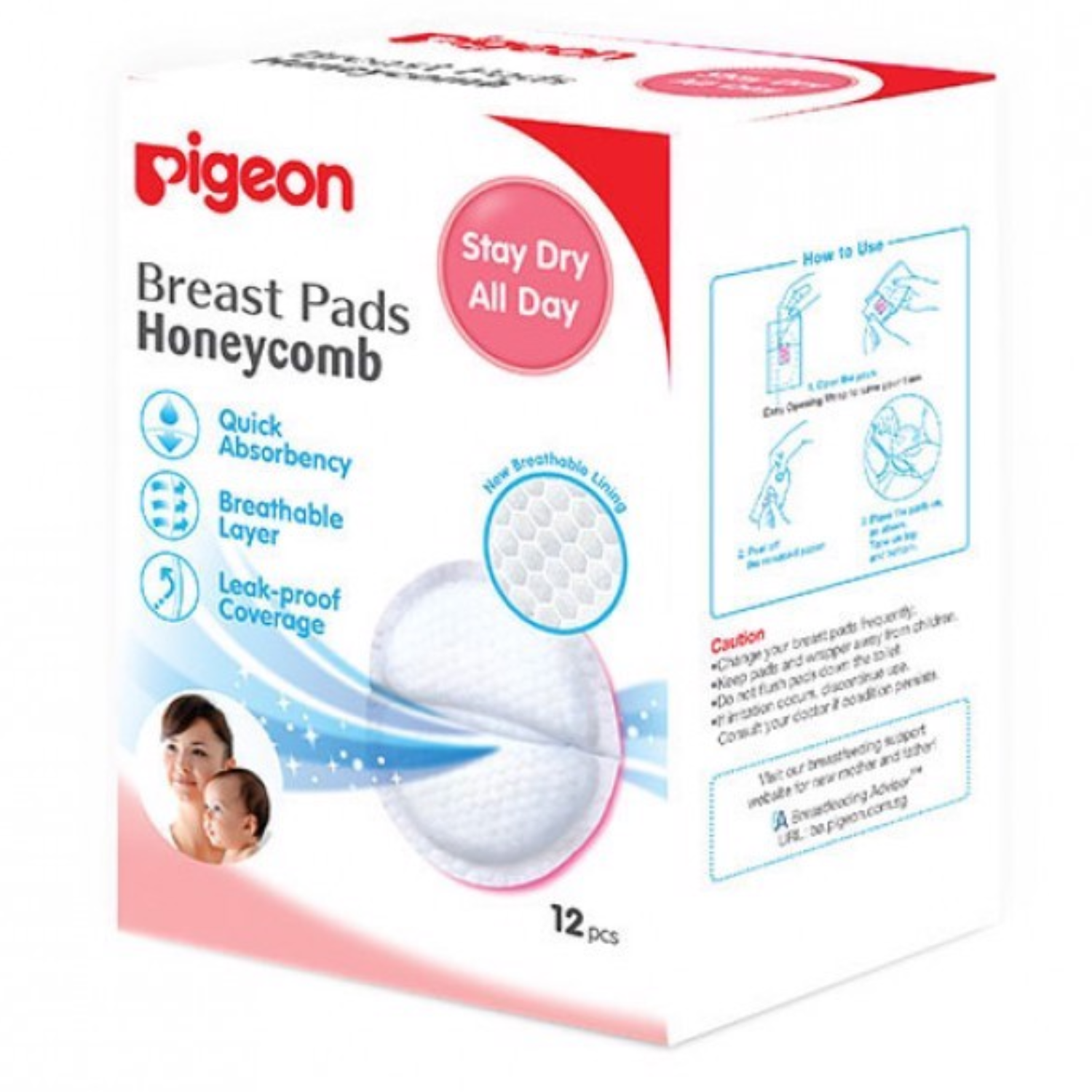  Tấm lót thấm sữa nha đam Pigeon 12 miếng 