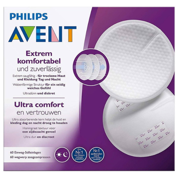  Miếng lót thấm sữa Philips Avent dùng 1 lần (60 miếng/hộp) 