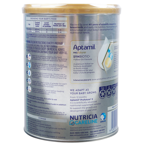  Sữa Aptamil Profutura Úc số 2 900g cho bé 6-12M 