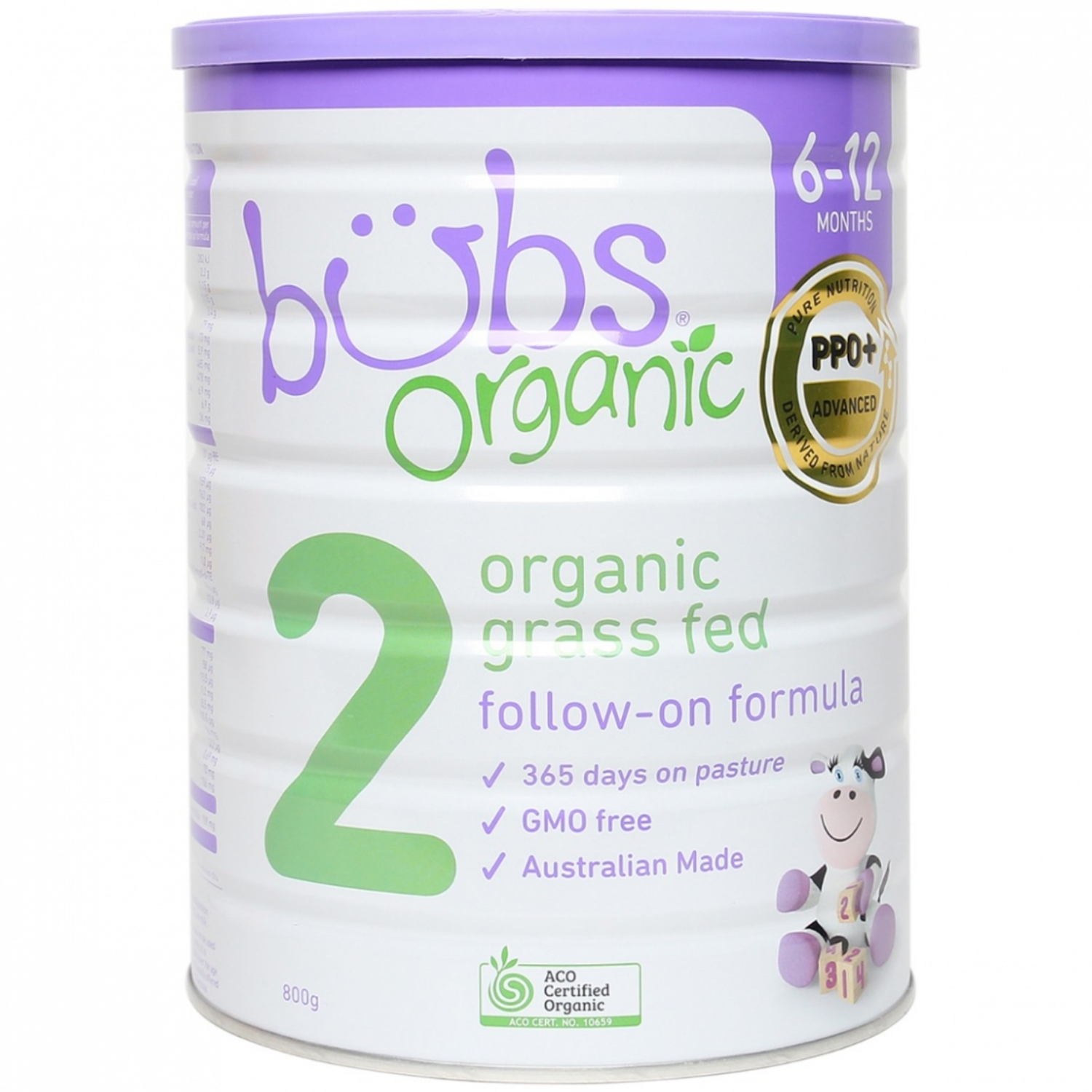  Sữa bò hữu cơ Bubs Organic Úc số 2  800g 