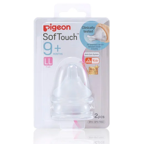  Núm vú Pigeon silicon siêu mềm Plus size LL (2c/vỉ) 