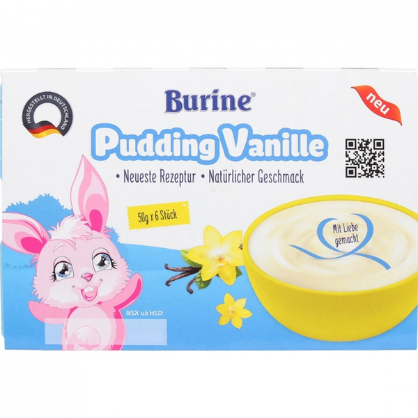  Pudding Burine vị vani dành cho trẻ từ 6 tháng tuổi 