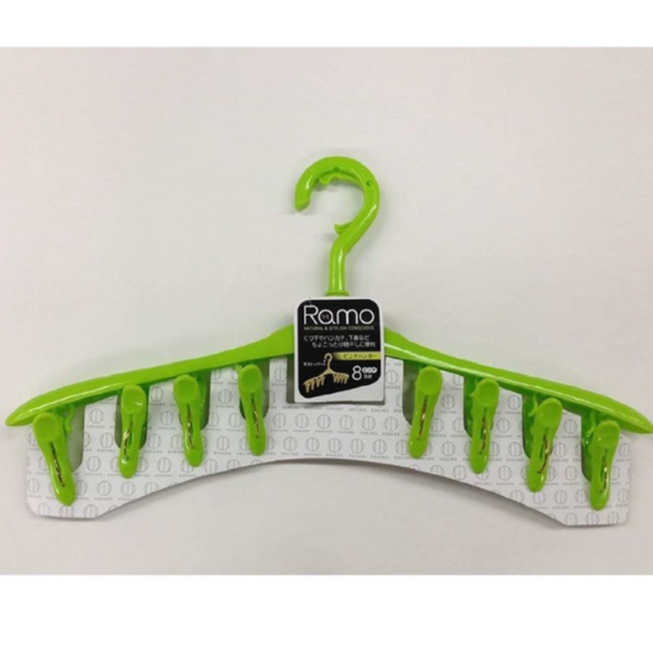  Móc phơi 8 kẹp màu xanh Kokubo 