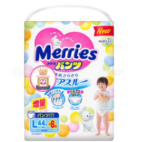  Tã quần Merries size L - 44 miếng (9 - 14kg) 