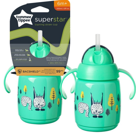  Bình nước Tommee Tippee SuperStar 300ml(Xanh/Vàng) 