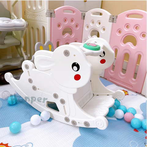  Bập bênh thỏ Honper có bàn nhạc 