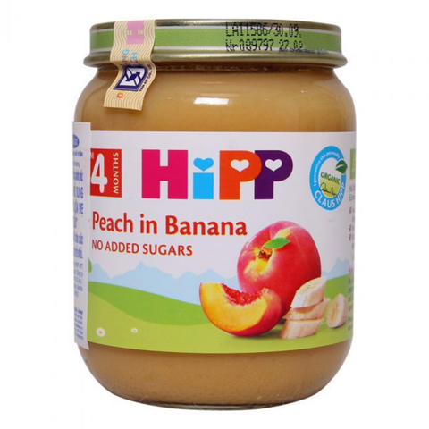  4283 - Dinh dưỡng đóng lọ Hipp chuối đào táo (125g) 