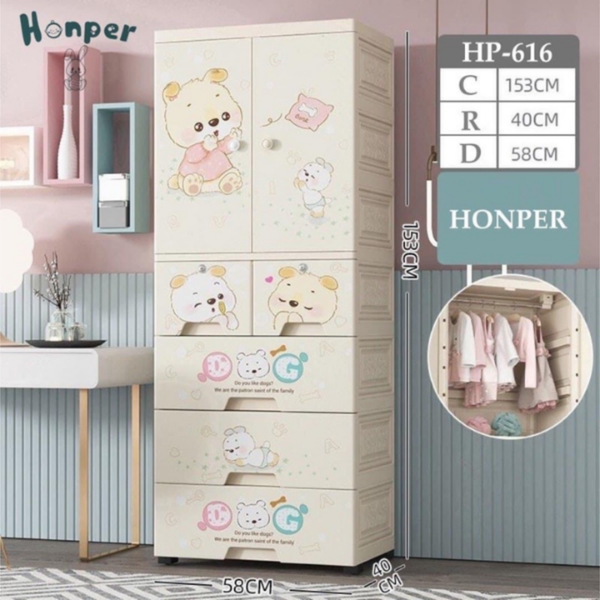  Tủ đồ dùng & quần áo cho trẻ em (5 tầng) 58x40x156 