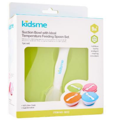  Tô chống trượt Kidsme kèm muỗng báo nhiệt 9832 