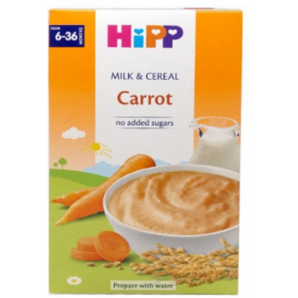 3322 - Bột dinh dưỡng Hipp sữa và rau củ - cà rốt (250g) 