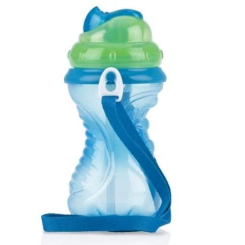  Ca tập uống có ống hút bằng nhựa silicon 420ml Nuby 10149 