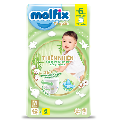  Tã quần Molfix M(42+6) (6-11kg) 