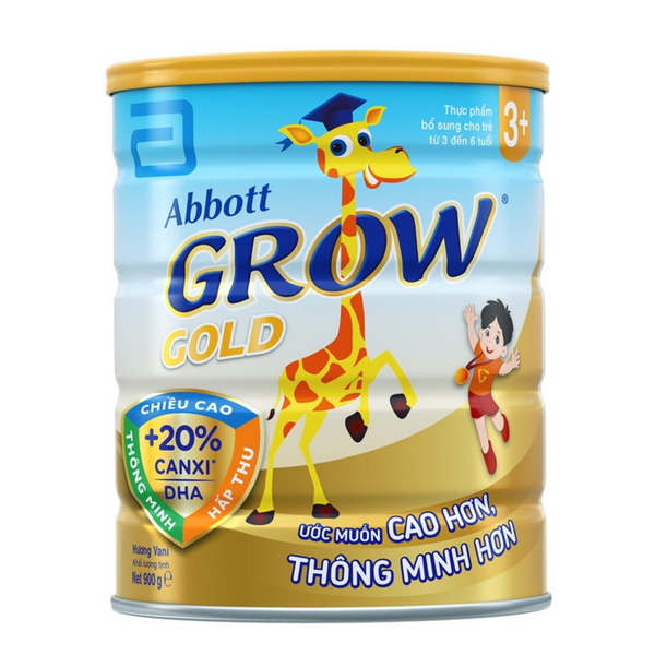  Sữa bột Abbott Grow Gold 3+ hương vani 900g 