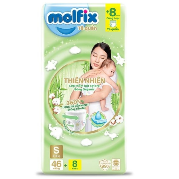  Tã quần Molfix S(46+8) (4-8kg) 