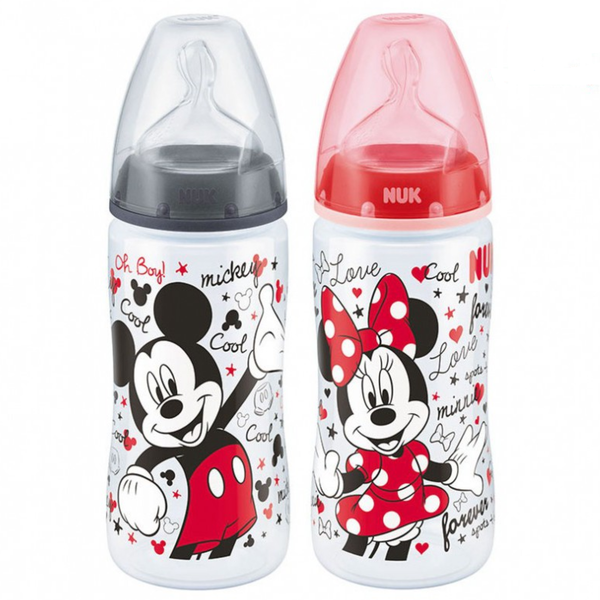  Bình sữa NUK PP Mickey 300ml núm ti Silicone S2 - M 