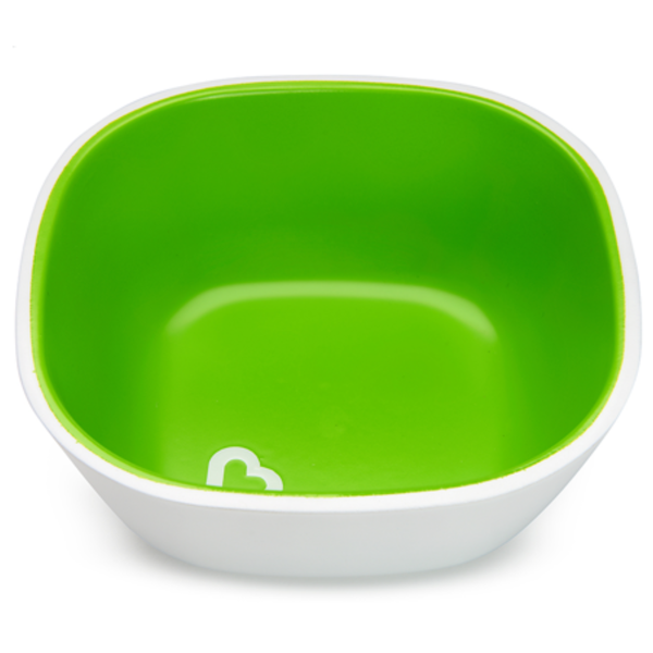  Bộ 2 bát chống trượt Munchkin (xanh lá - xanh lơ) 