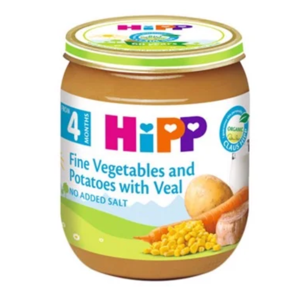  6152 - Dinh dưỡng đóng lọ Hipp thịt bê, khoai tây, rau tổng hợp (125g) 